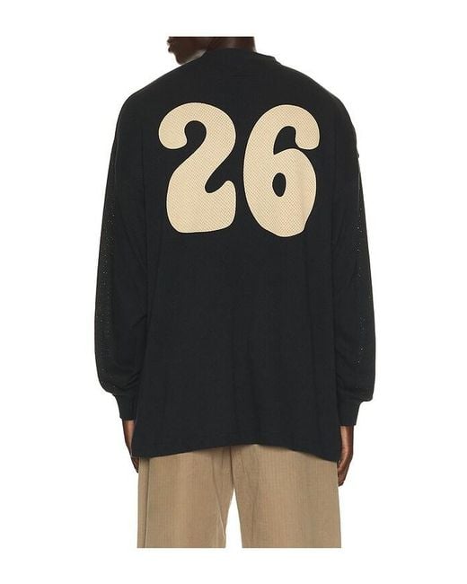 Fear Of God Black Merch Long Sleeve Tee for men
