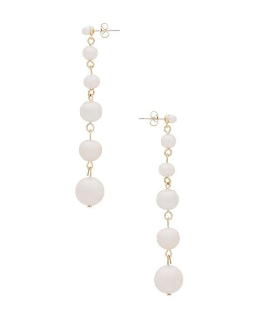 Ettika White Multi Freshwater Linear Earrings