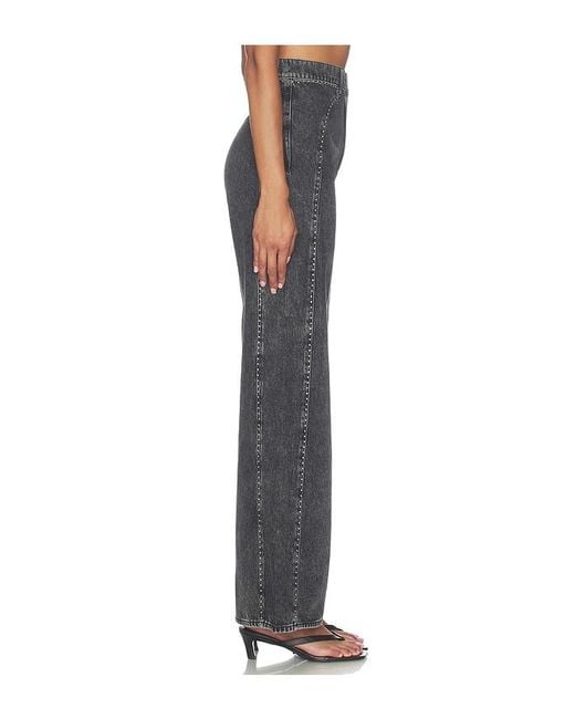 Veronica Beard Black Grant High Rise Wide Leg Jeans
