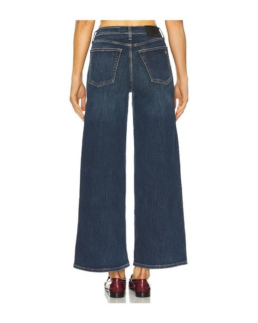 Rag & Bone Blue Flexi Sofie Ankle Wide Leg Jeans