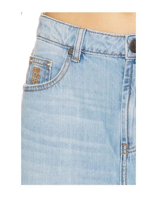 One Teaspoon Blue Love Machines High Waist Super Wide Leg