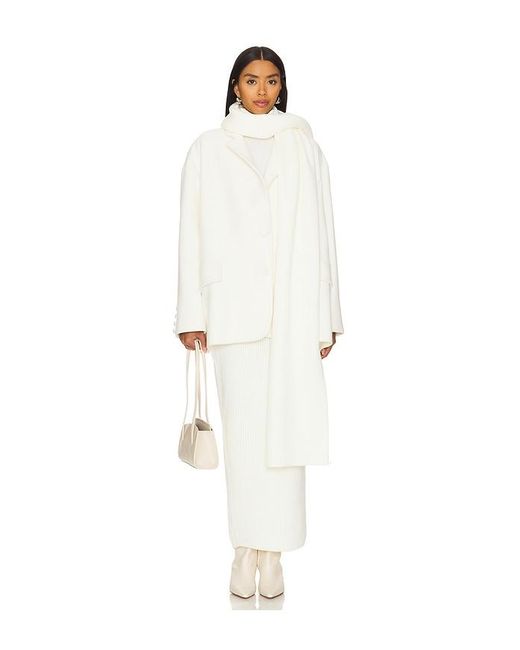 SELMACILEK White Slit Midi Skirt