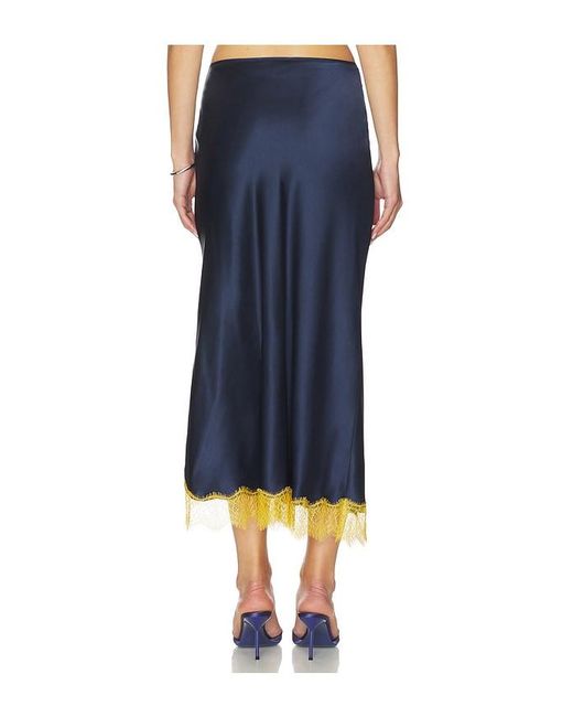 La Ligne Blue Lace Slip Skirt