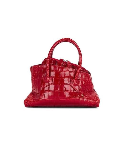 The Attico Red La Passeggiata Mini Top Handle Bag