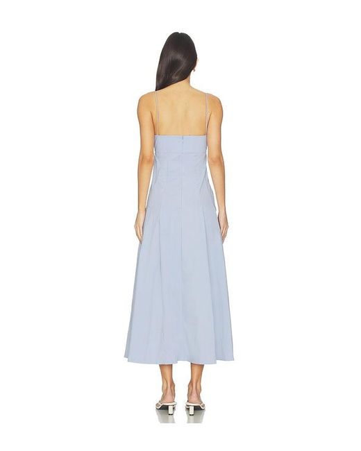 St. Agni Blue Alltagstaugliches Baumwollkleid Mit Falten