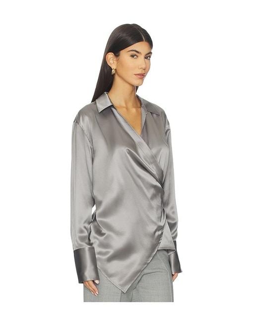 Helmut Lang White Wrap Relax Shirt