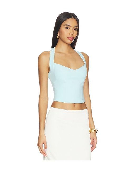 Bardot Blue Deserae Halter Neck Top