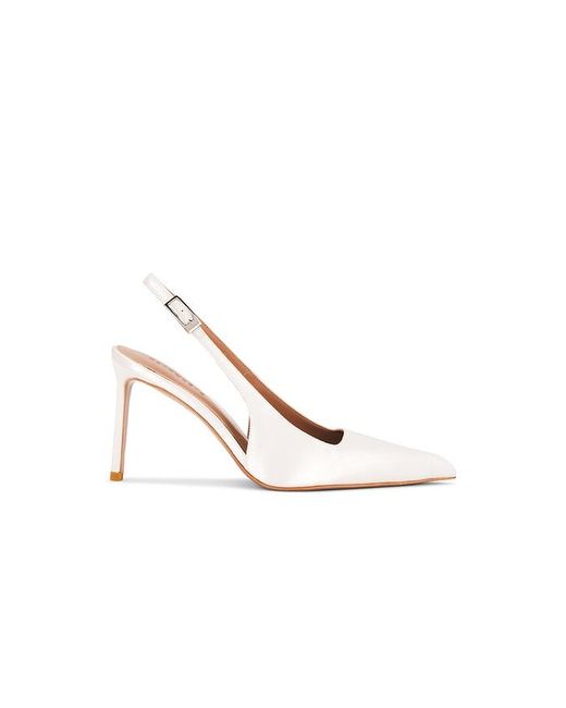 retroféte White Evelyn Satin Sling Back