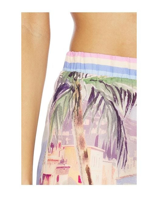 L'Agence White 'Agence Enyo Postcard Print Shorts