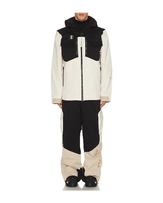 White/space Black 2L Insulated Cargo Bib Pants for men