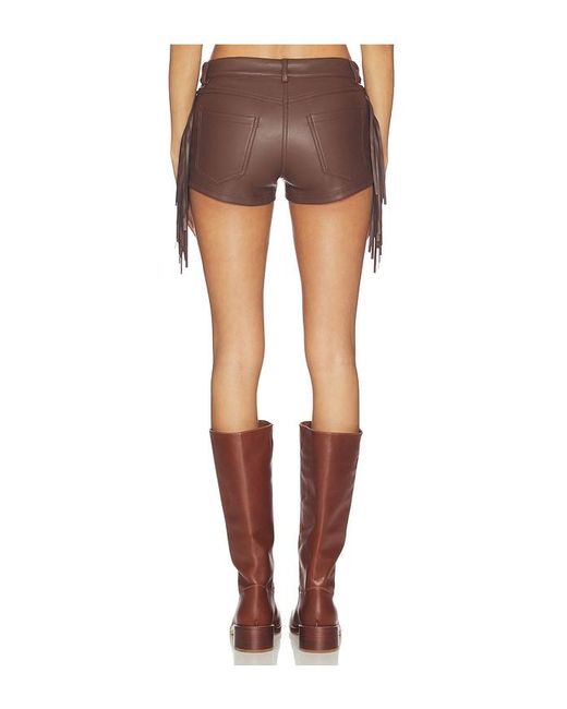 superdown Brown Karina Fringe Short