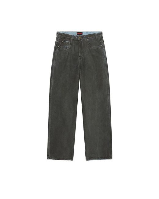Pleasures Black Spray Formula Baggy Jeans for men