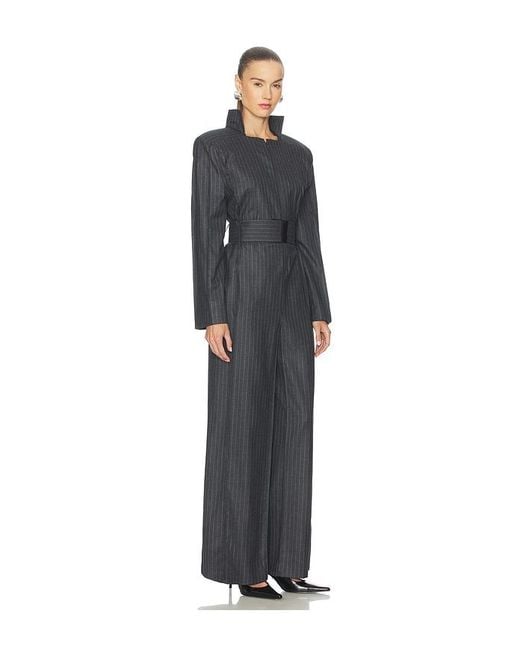 Bevza Black Pinstriped Jumpsuit