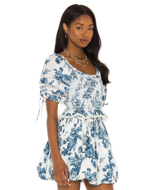 LoveShackFancy X Revolve Molly Top in Blue Lyst