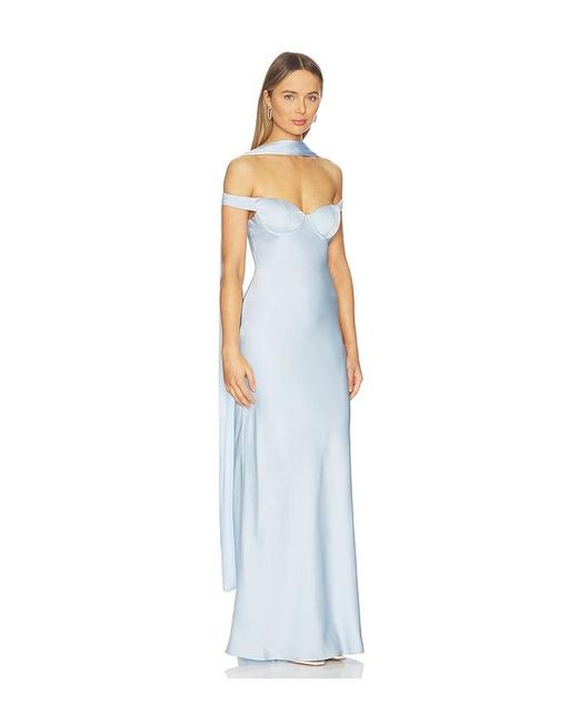 Runaway the Label White Raphaella Off Shoulder Maxi Dress