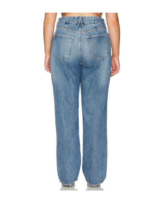GOOD AMERICAN Blue Good 90S Straight Leg Jeans