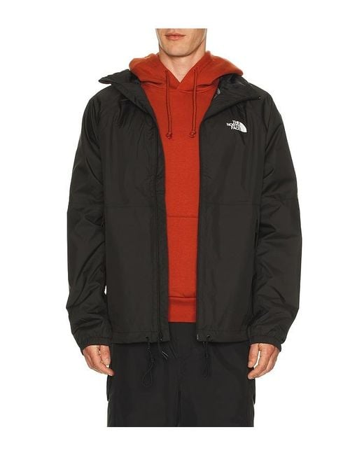 The North Face Black Antora Rain Hoodie Jacket for men