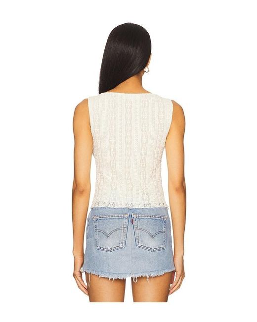 MORE TO COME White Palima Top