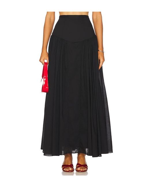 Bardot Black Amorette Cotton Maxi Skirt
