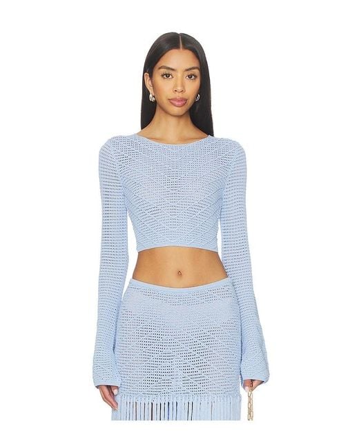 Devon Windsor Blue Erin Longsleeve Top