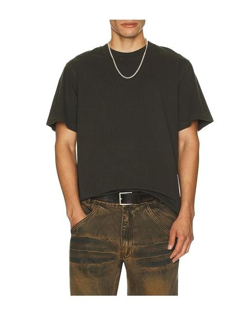 Agolde Black Asha Mock Neck Tee for men