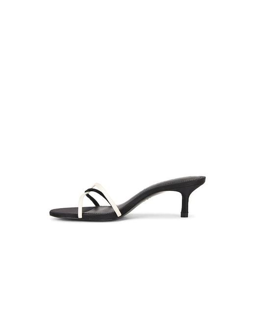 Black Suede Studio White Ilaria 50 Mule