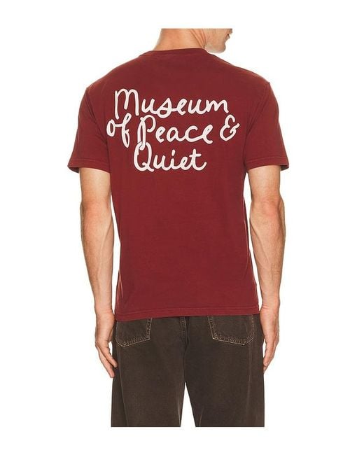 Museum of Peace & Quiet Red Scribble T-Shirt for men
