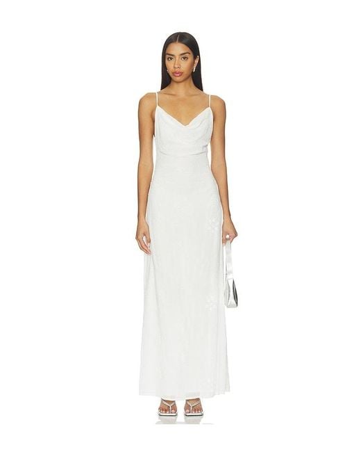 superdown White Xanthia Embellished Maxi Dress