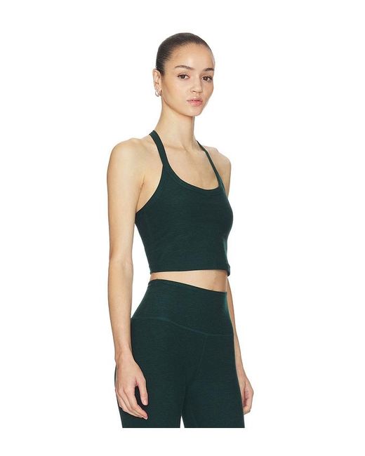 Beyond Yoga Green Spacedye On The Up Cropped Tank Top