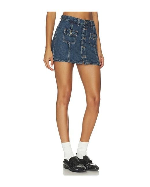 Levi's Blue Button Front Skort