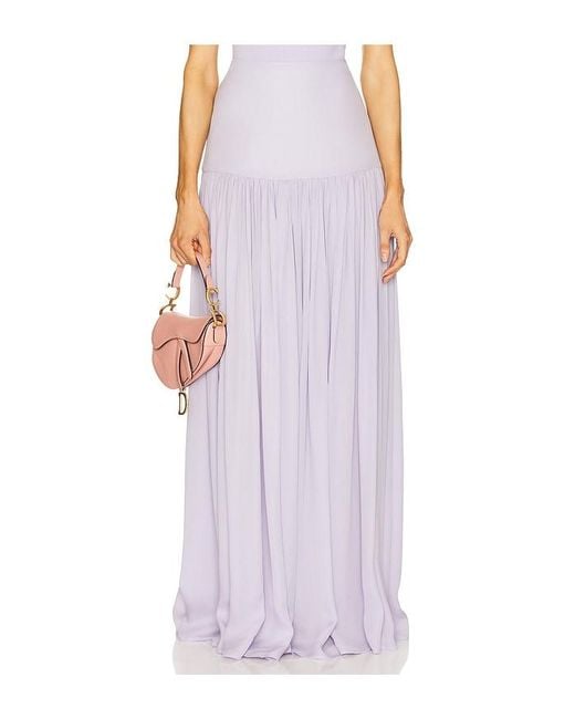 Helsa Purple Diaphanous Maxi Skirt