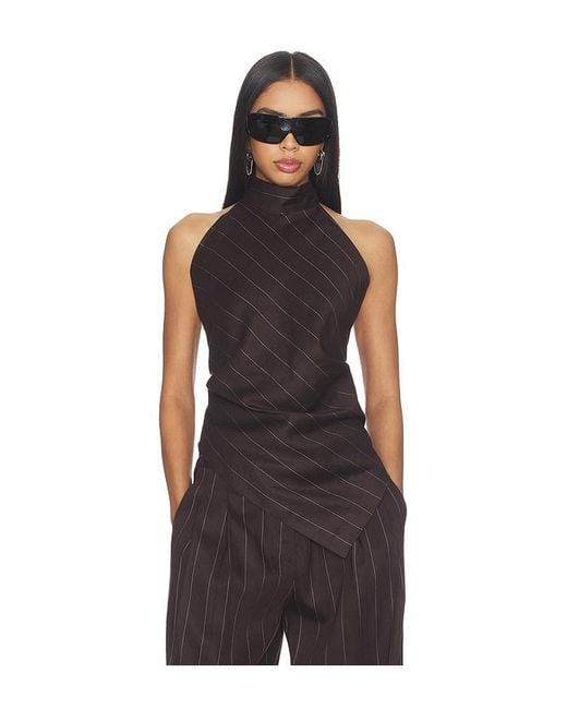 Helmut Lang Black Halter Scarf Top