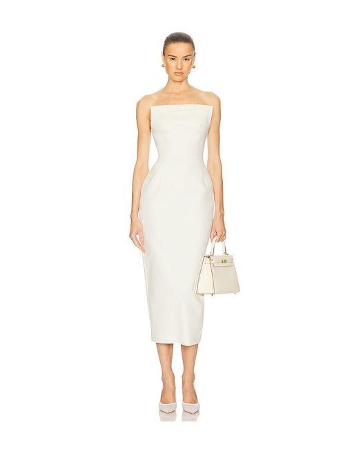 Helsa White The Curve Dress With Bow