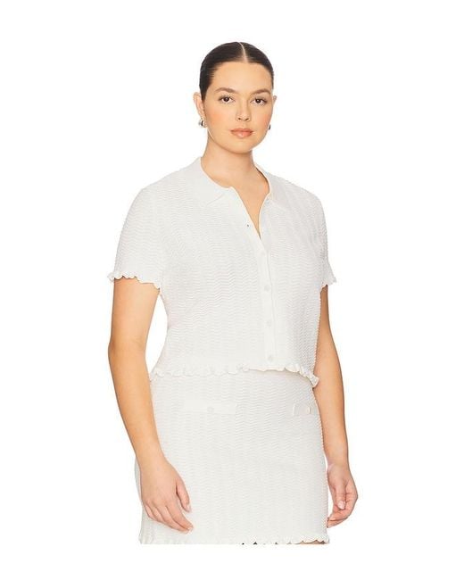 L'academie White 'Academie Salisa Scallop Cardigan