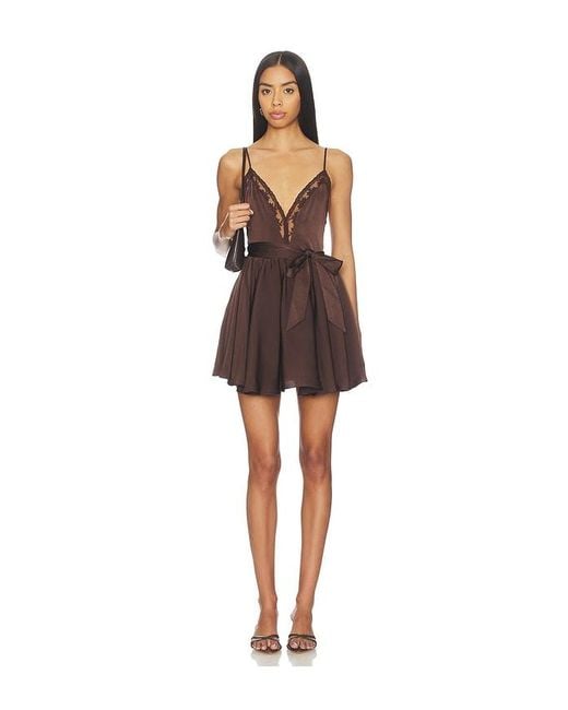 Bardot Multicolor Natalia Lace Trim Mini Dress