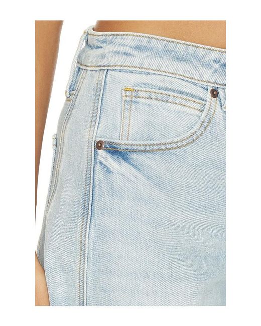 GOOD AMERICAN Blue High Barrel Ankle Jeans