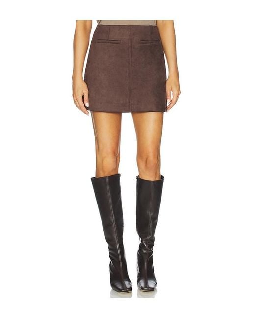 Elodie the Label Multicolor Elodie Mina Faux Suede Mini Skirt