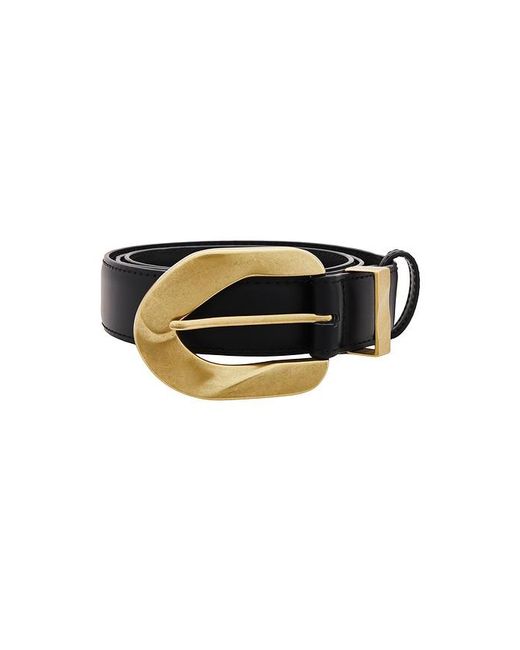 Lovers + Friends Black Adana Leather Belt