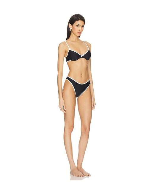 ROWEN ROSE Black Bikini Set