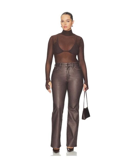 GOOD AMERICAN Gray Good Classic Bootcut Faux Leather Pants