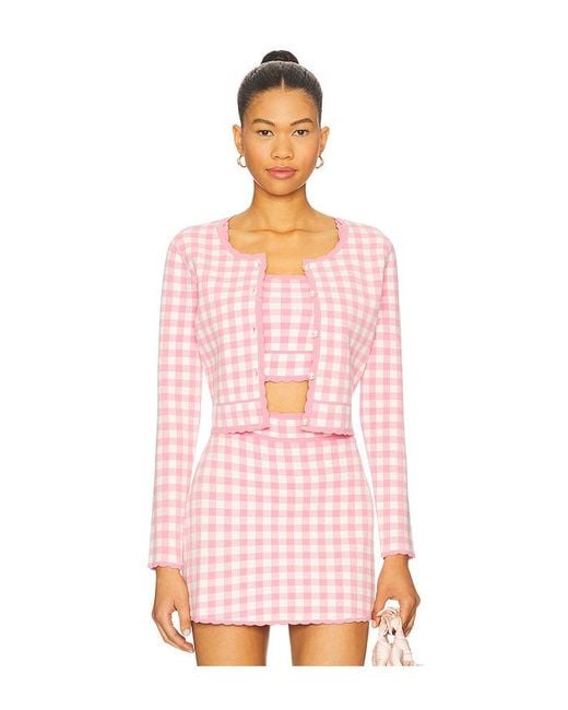 LoveShackFancy Pink Bridgette Cardigan