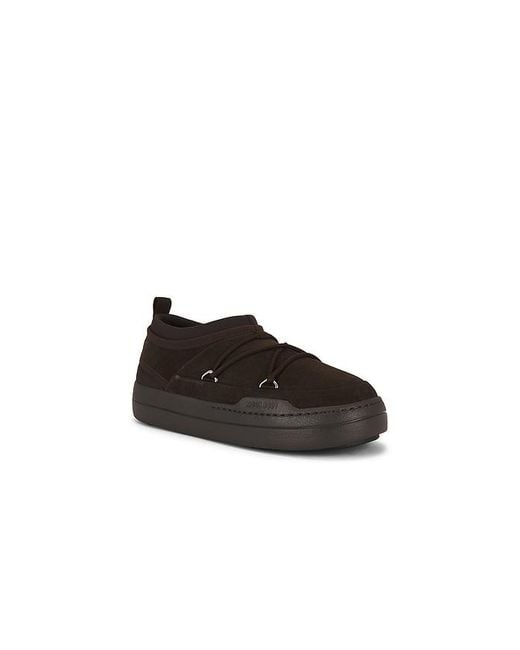 Moon Boot Black Park Icon Suede Shoe for men