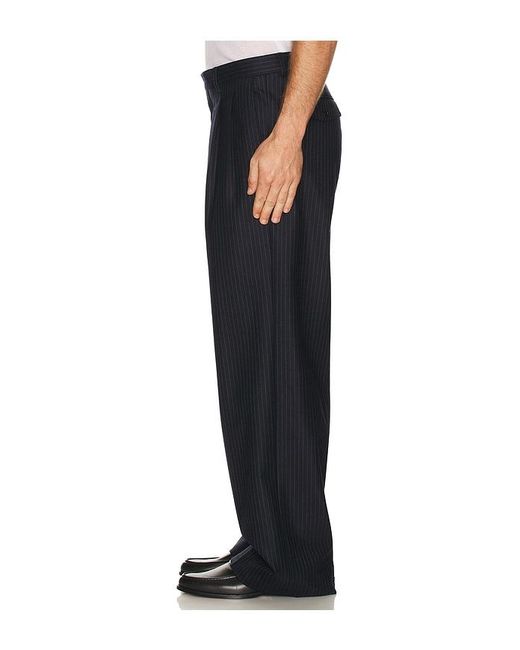 sunflower Black Wide Pleated Trouser for men