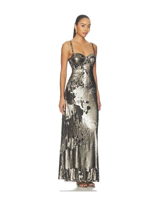 L'Agence White Sayla Bias Cut Maxi Dress