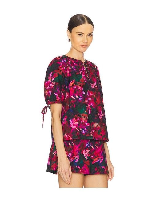 Ulla Johnson Red Vienne Blouse