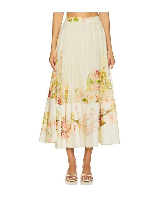 Hemant & Nandita Yellow Midi Skirt