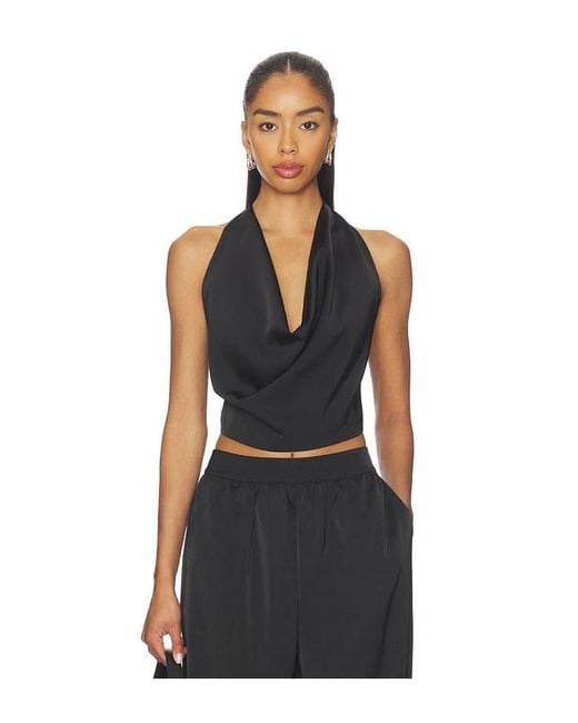 ALL THE WAYS Black Calianna Halter Top