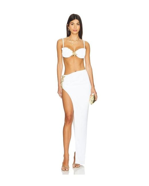Lovers + Friends White Isolde Maxi Skirt