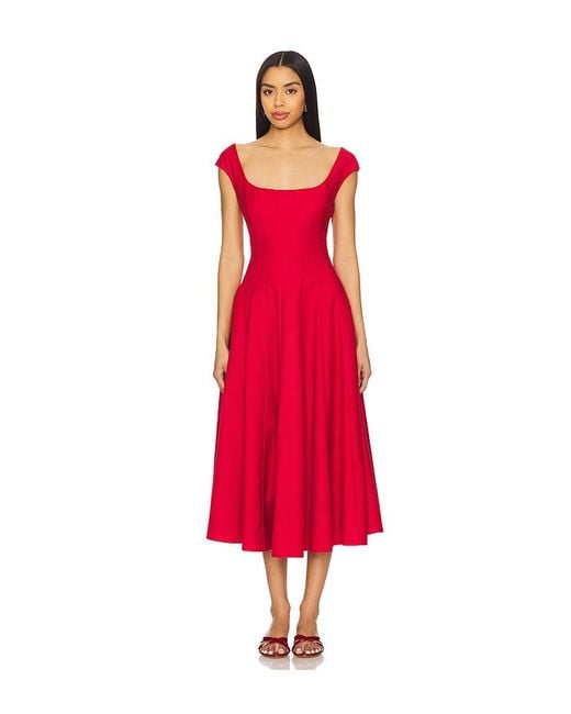 GUIZIO Red Leila Dress