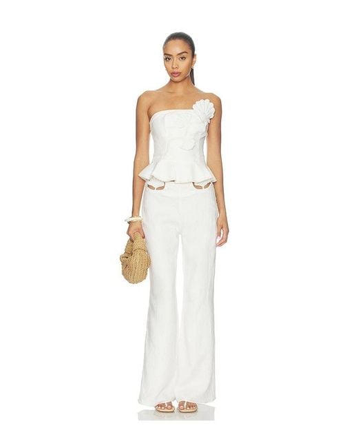 AZULU White Amelie Pant